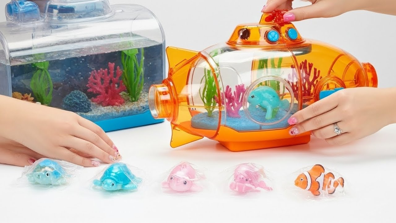 Niini Unboxing| Satisfying Unboxing Swimming Axolot Playset | ASMR Series