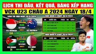 Lịch Thi Đấu, Kết Quả, Bảng Xếp Hạng VCK U23 Châu Á 2024 Ngày 18/4 | U23 Việt Nam Tạo Nên Lịch Sử