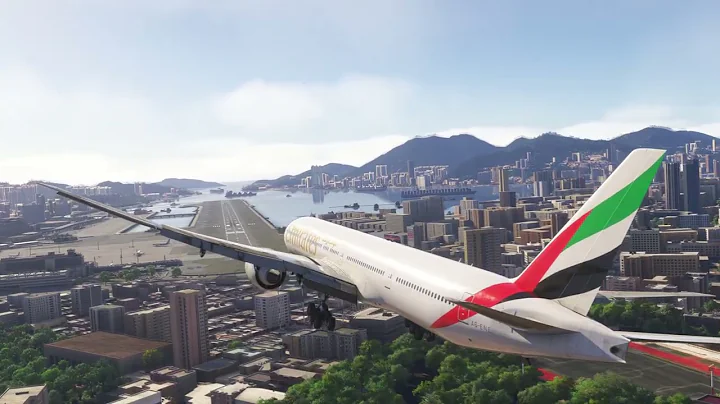 Legendary Kai Tak RWY 13 Visual Approach | Boeing777 | Perfect Wheather