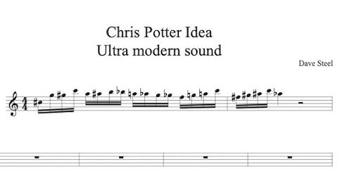 Chris Potter Idea Ultra Modern Sound - Transcription by Dave Steel