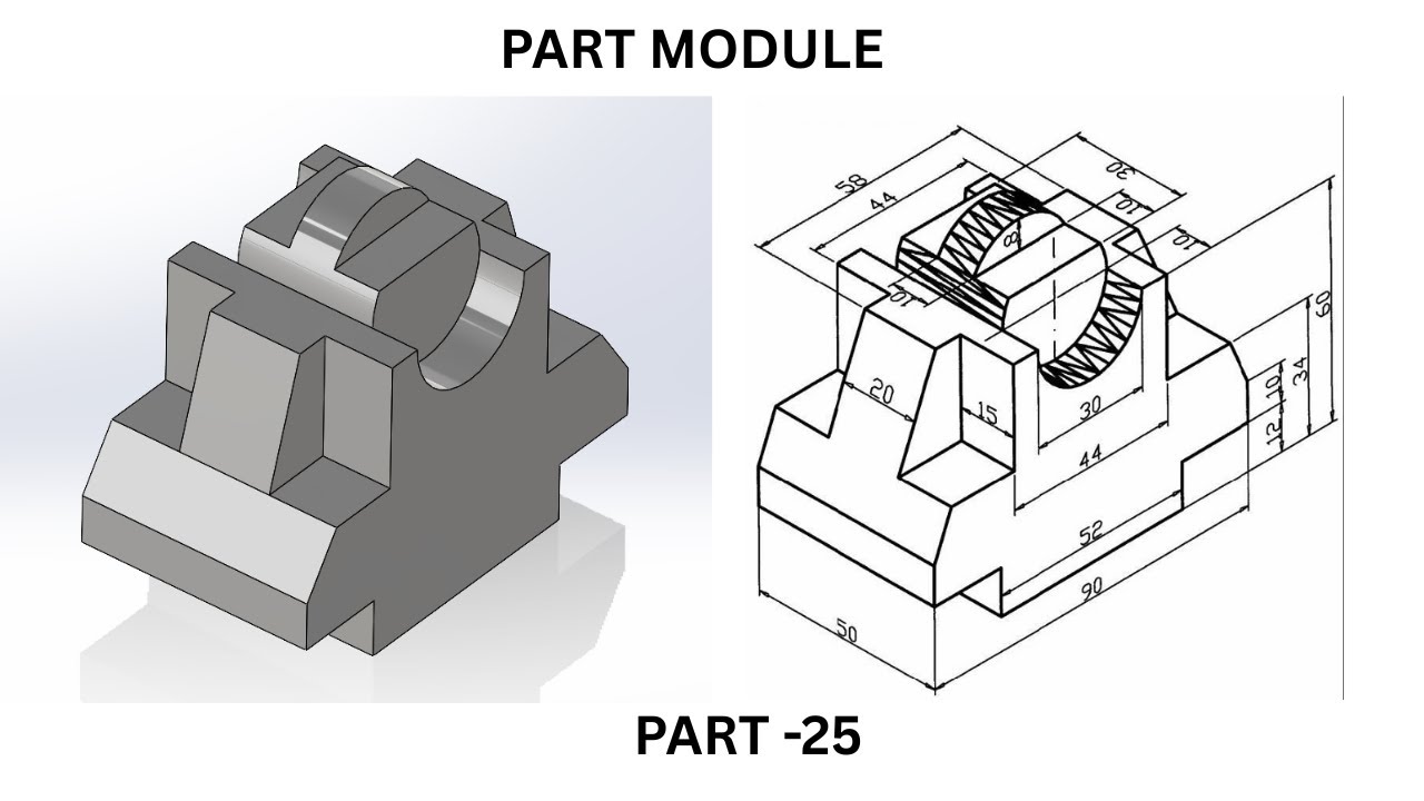 PART MODULE - 25 SOLIDWORKS - YouTube