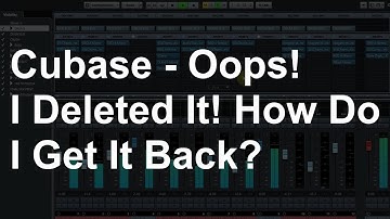 Cubase Restoring Deleted Audio Back Into Place From The Pool Trash