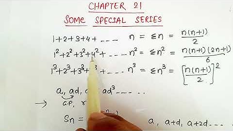 Class 11th | Some special series | RD Sharma | NTR Sir