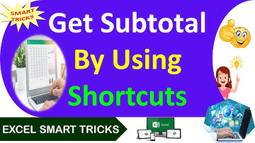 Get Subtotal By Using Excel Shortcuts - #exceltricks