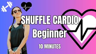10 minutes shuffle dance CARDIO WORKOUT for beginners 💪🏻