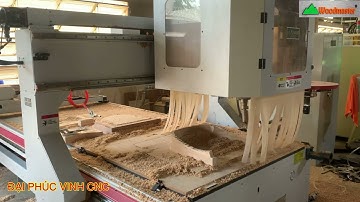 MÁY CNC 3D 5 Trục Woodmaster gia Công Tựa ghế Kennedy..., Tựa ghế Ván ép...