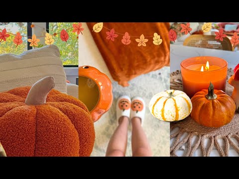 Decorating my apartment for FALL!! 🍁🍂🧦🧸🎃☕️