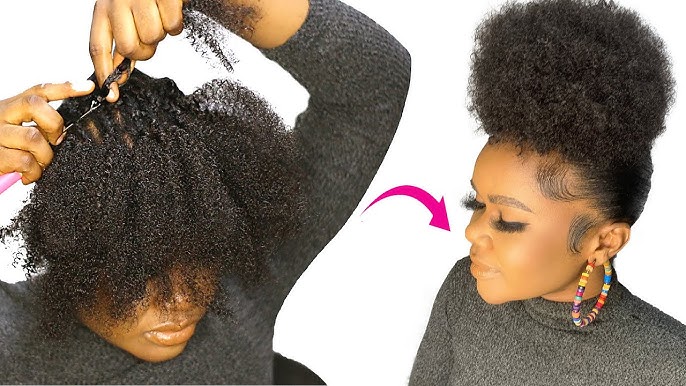 Natural Afro Kinky Crochet Hairstyle Using 100% Human Hair