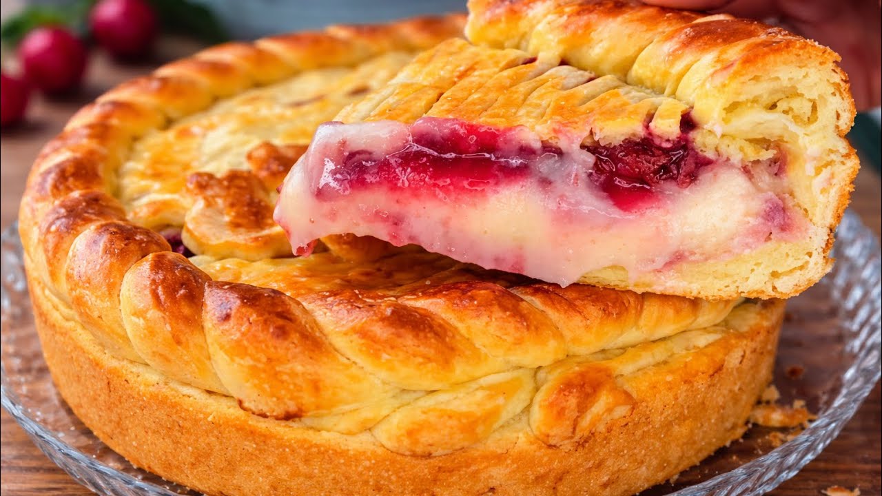 Вишневый пирог к чаю . 