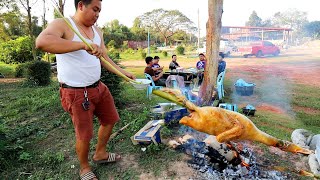 ดูบ้านไหม่ป๋าโน้ทีมงานคบป๋าสีงเลียจัดเมนูเป็ดหันสูตรเด็ด😋ປີນເປັດຢູ່ບ້ານສວນປ໋າໂນ້👌💯