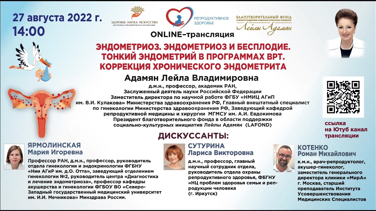 ONLINE-лекция: ЭНДОМЕТРИОЗ.ТОНКИЙ ЭНДОМЕТРИЙ В ПРОГРАММАХ ВРТ ...