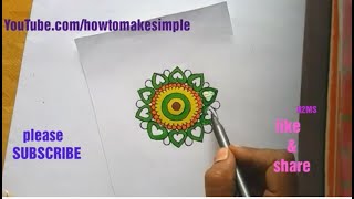 How to make simple Kalamkari flower design ideas,kalamkari floral designs for pillow covers/curtains