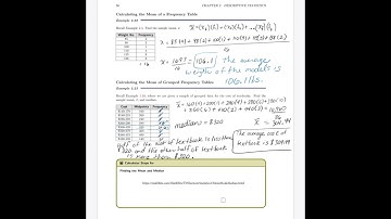 2.5 Measures of the center  of the Data and 2.6 Skewness and the Mean, Median, and Mode.
