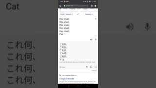 Kore Nani NEKO | Google Translate | English