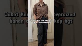 Jaket crop oversized corduroy