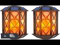Solar Flame Wall Sconce Lights Outdoor 74 LED Flickering Flame Sconces Solar