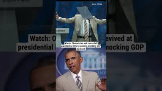 Watch: Obama’s tan suit revived at presidential library opening, mocking GOP backlash