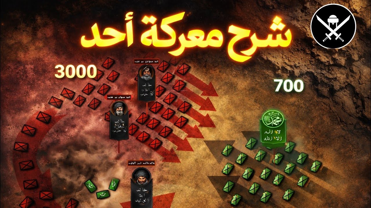 700 مقاتل امام 3 الاف | شرح معركة احد | اول انكسار لجيش المسلمين | وعبقرية خالد ابن الوليد