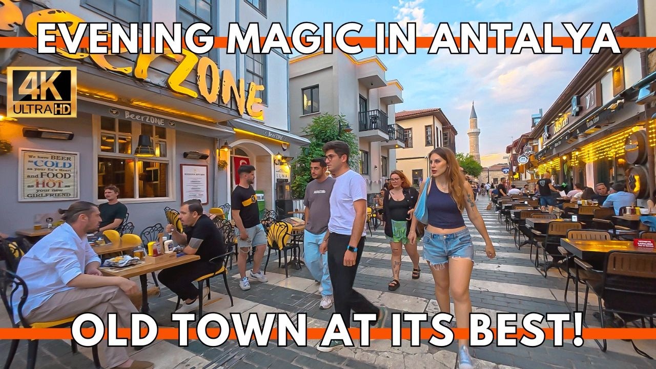 Antalya Turkey 4K Evening Walk | Kaleiçi Old Town Beauty & Historic Streets at Night