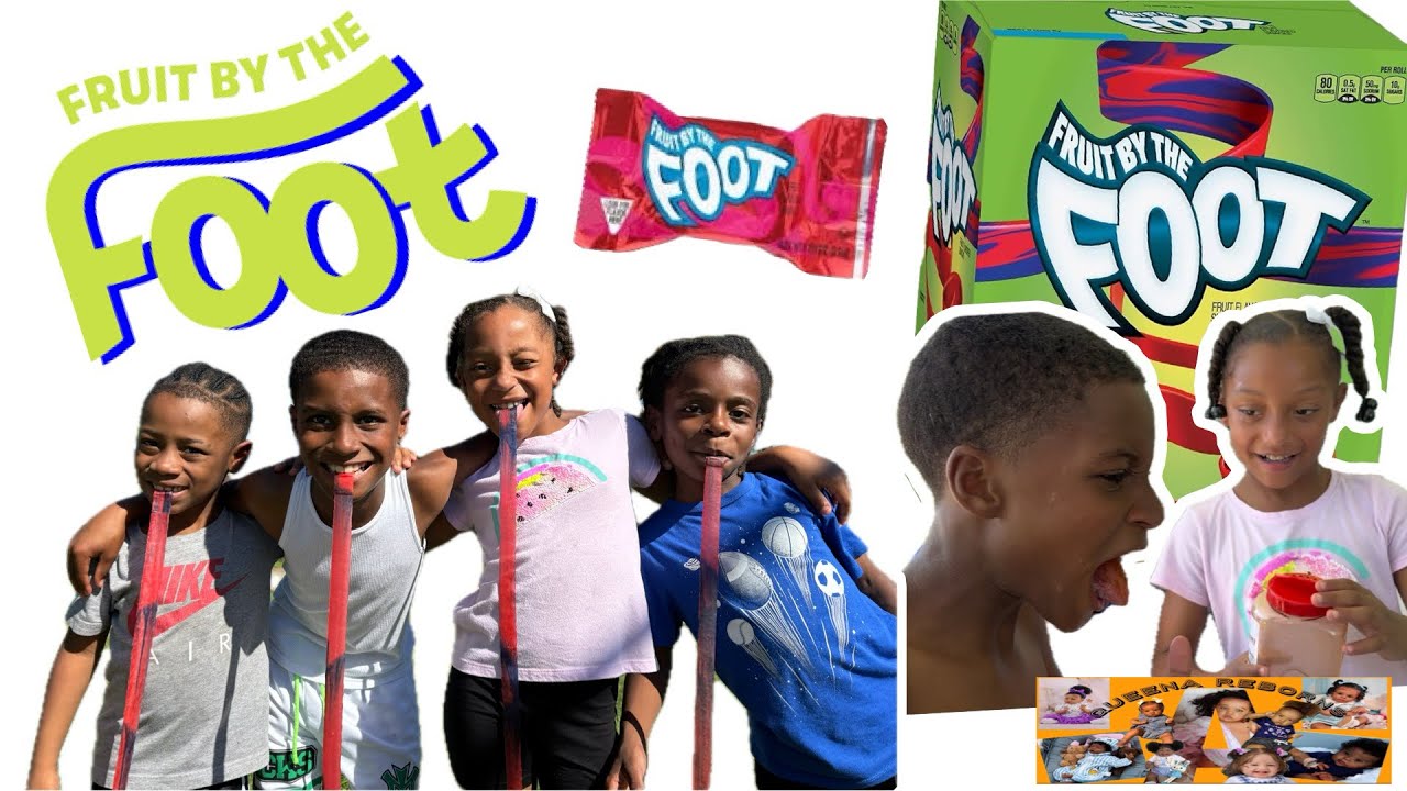 FRUIT BY THE FOOT CHALLENGE WITH MY BROTHERS & COUSIN!! - YouTube