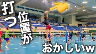 【volleyball】Ace spiker is very high to hit