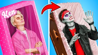 О НЕТ! Прекрасный Кен превращается в страшного вампира! Шокирующий макияж от La La Life Games