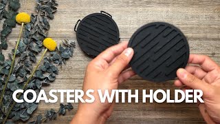 Coasters For Drinks: Absorbent With Holder Set
