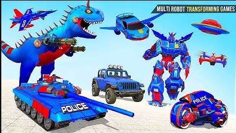 ANGRY DINO ROBOT TRANSFORMATION | ROBOT CAR TRANSFORM | AMNA GAMES