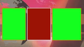 News Channel green screen 3 window | No Copyright I chroma