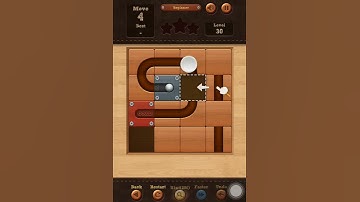 Roll the Ball slide puzzle Beginner Level 30 Solution