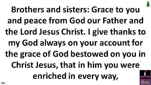 29 November 2020 Catholic Mass Daily Bible Reading