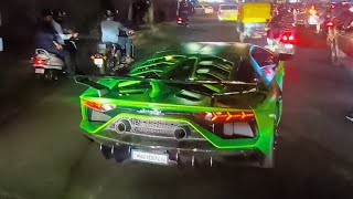 LAMBORGHINI AVENTADOR SVJ 😳🔥BANGALORE 🔥 2024