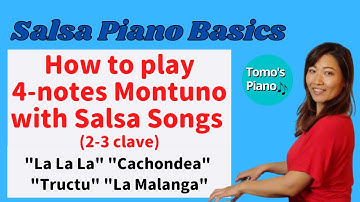 How to Play 4-notes Montuno with Salsa Songs - Salsa Piano Basics
