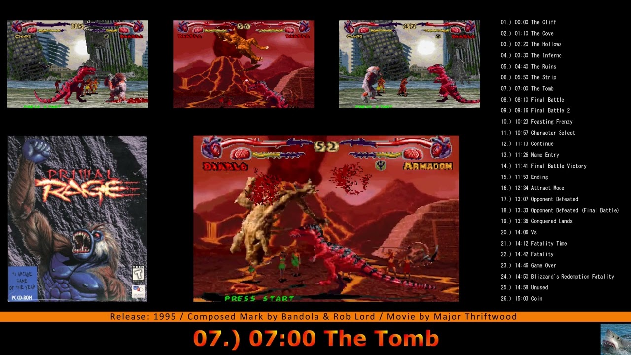 PRIMAL RAGE OST Full OFFICIAL GAME SOUNDTRACK (Reloaded)