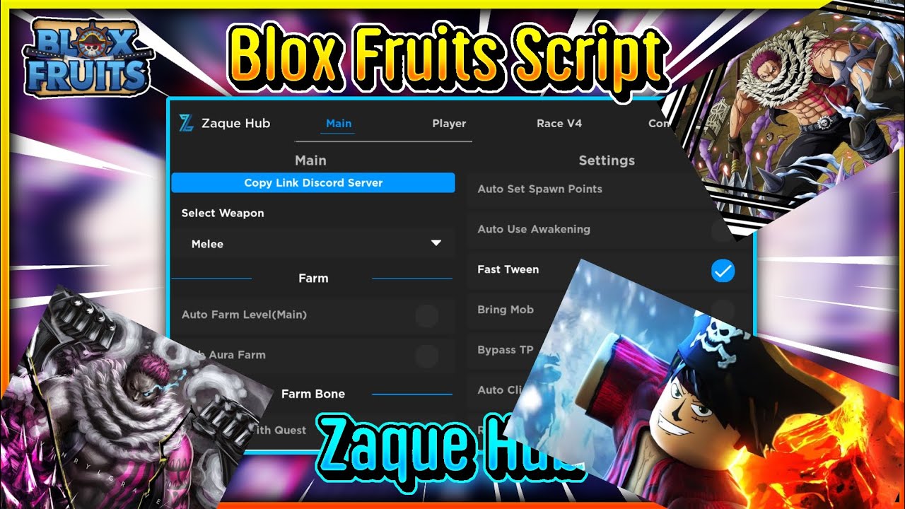 blox fruit cake prince (zeque hub script) - YouTube
