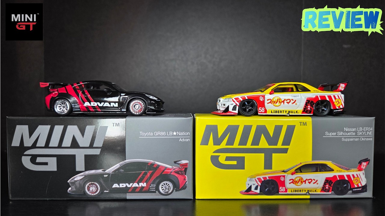 Mini GT - Nissan LB-ER34 Super Silhouette Suppaiman & Toyota GR86