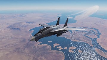 DCS F-14 (RWS AIM-54 Phoenix / AIM-7 Sparrow) interception of F-15C (AIM-120 AMRAAM)