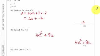 Edexcel 2018 - Paper 1 - Foundation Q16 - GCSE Maths