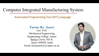 APT Programming for CNC Mill with Example