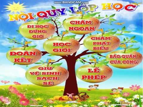 Tập làm văn lớp 2 bài Viết nội quy (Tuần 23)