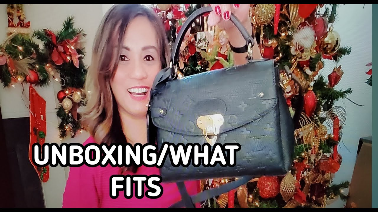 LOUIS VUITTON GEORGES BB/BLACK EMPREINTE/UNBOXING/WHAT FITS - YouTube