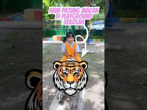 Anak Kecil Naik Macan Jadi Jadian 🤭 #anaklucu #shortvideo #marzia