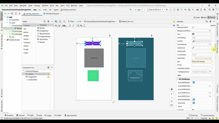 How to draw the content of a canvas on SurfaceView and ImageView in your Android App?