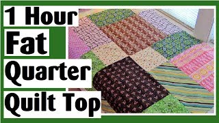 1 Hour Fat Quarter Disappearing 9 Patch Quilt Top  Incredibly Easy!