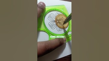 How many circles were drawn ? 🤔 Design ruler #Spirograph Retro Design Tin Drawing Set #2024 #shorts