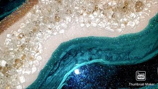 #406 - Geode Resin Art | Diptych Using 11x14