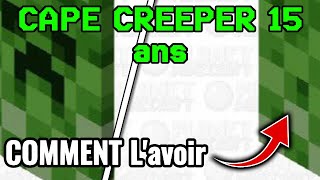 debloquer la cape creeper des 15ans de minecraft