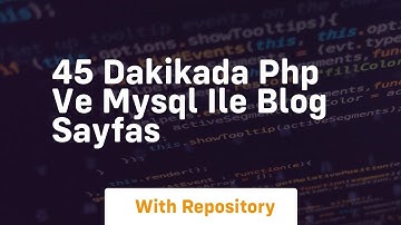 45 dakikada php ve mysql ile blog sayfas