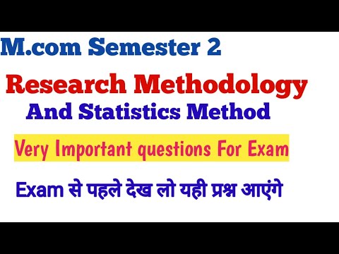 mcom sem 2 research methodology question paper