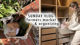 SUNDAY VLOG: farmers market & organizing | XO, MaCenna Vlogs